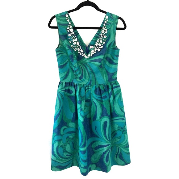Lily Pulitzer Metallic Thread Rhinestones Dress